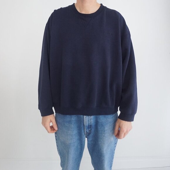 Cherokee Other - Vintage Cherokee Navy Cotton Blend Boxy Fit Crewneck Sweater XL